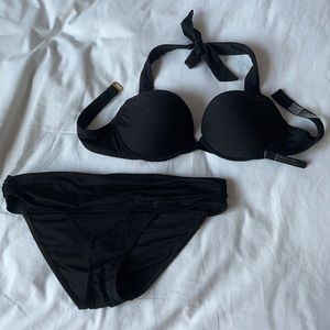Victorias Secret Pushup Black Swimsuit